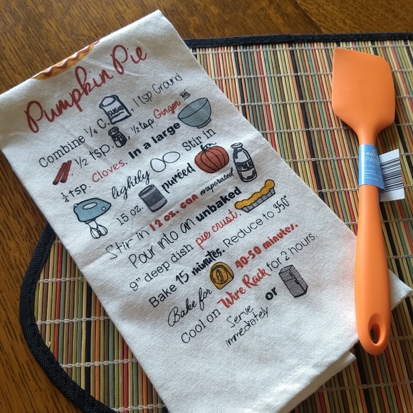 Park Designs Other - NEW Pumpkin Pie Recipe Dish Towel & Spatula
